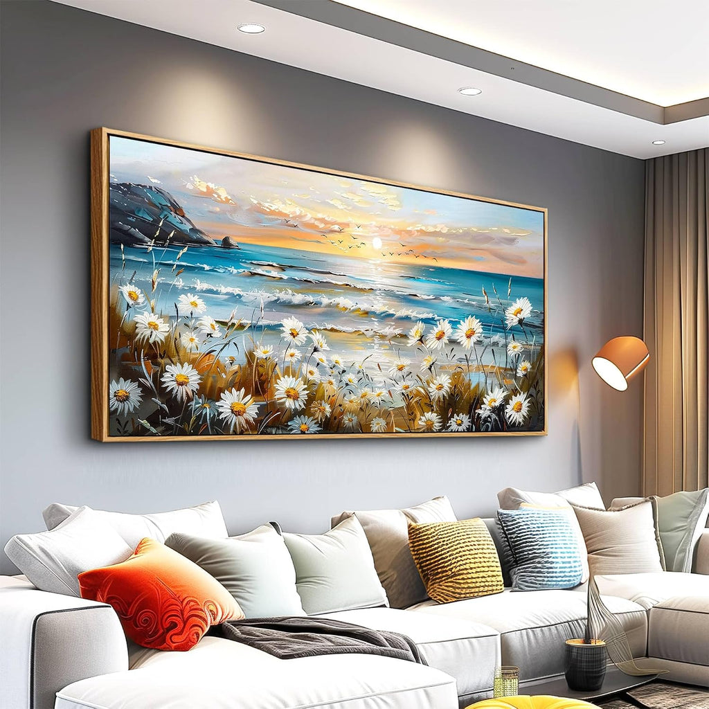 Large Wall Art For Living Room Wall Decor For Bedroom Black White Scenery And Blue Trees Wall Painting Modern Home Decoration Room Office Restaurant Canvas Art Prints Home Decor 20x40 In